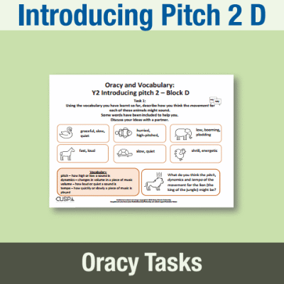 Y2 Music D (Introducing Pitch 2) Oracy Tasks OT
