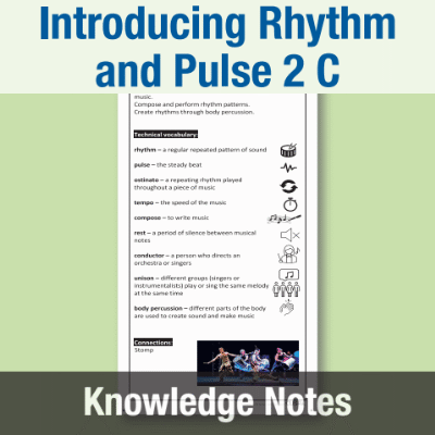 Y2 Music C (Introducing Rhythm and Pulse 2) Knowledge Notes KN