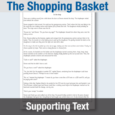 Y2 Reading (The Shopping Basket) Supporting Text ST