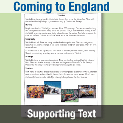 Y2 Reading (Coming to England) Supporting Texts ST