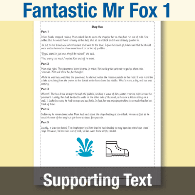 Y2 Reading (Fantastic Mr Fox 1) Supporting Text ST