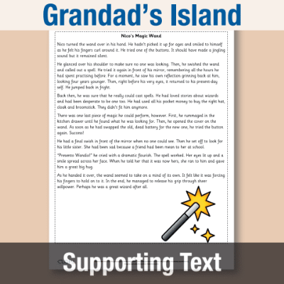 Y2 Reading (Grandad's Island) Supporting Text ST
