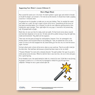 Y2 Reading (Grandad's Island) Supporting Text ST