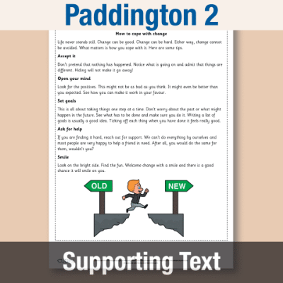 Y2 Reading (Paddington 2) Supporting Text ST