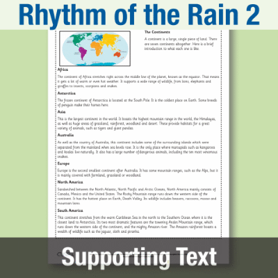 Y2 Reading (Rhythm of the Rain 2) Supporting Texts ST
