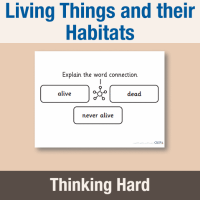 Y2 Science (Living Things and their Habitats) Pre-Filled Thinking Hard