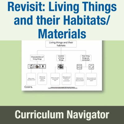Image of Year 2 Science (Revisit: Living Things and their Habitats/Materials) Curriculum Navigator CN CUSP Resource