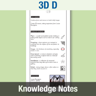 Lg_Y3 Art and Design D (3D) Knowledge Notes KN