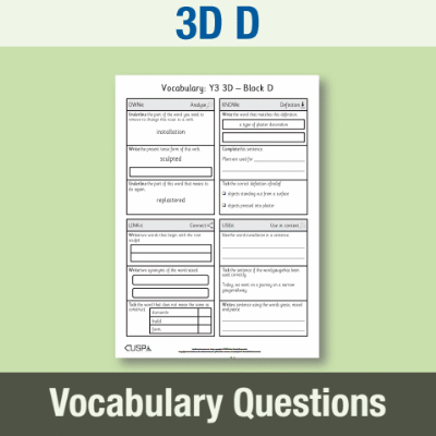 Lg_Y3 Art and Design D (3D) Vocabulary Questions VQ