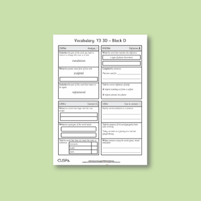 Lg_Y3 Art and Design D (3D) Vocabulary Questions VQ