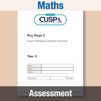 Image of Year 3 Autumn Maths Arithmetic Assessment Booklet CUSP Resource