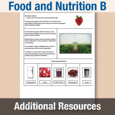 Y3 Design and Technology B (Food and Nutrition) AR3 Supporting Information