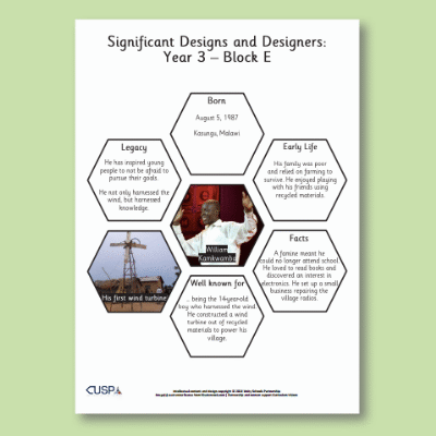 Y3 Design and Technology E (Systems) AR Significant Designers Hexagon Connections