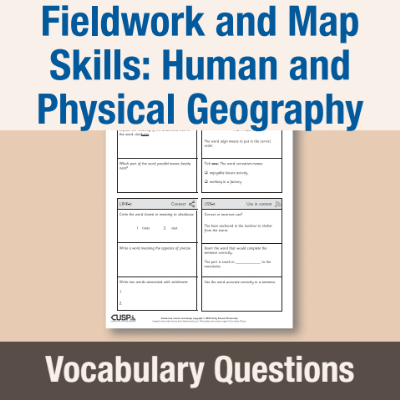 Image of Year 3 Geography (Fieldwork and Map Skills: Human and Physical Geography) Vocabulary Questions VQ CUSP Resource