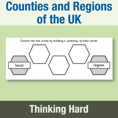 Image of Year 3 Geography (Study Counties and Regions of the UK) Pre-Filled Thinking Hard CUSP Resource