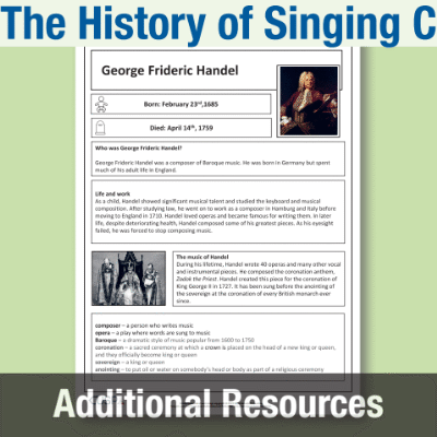 Y3 Music C (The History of Singing) Handel