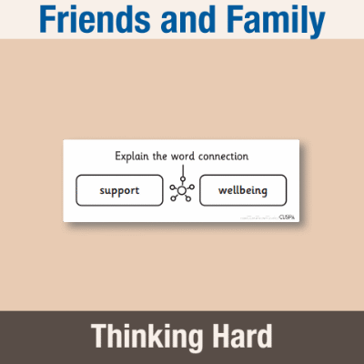Image of Year 3 PSHE (Friends and Family) Pre-Filled Thinking Hard CUSP Resource