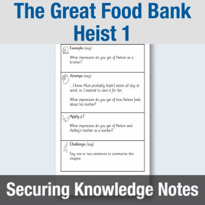 Y3 Reading (The Great Food Bank Heist 1) Knowledge Notes SKN