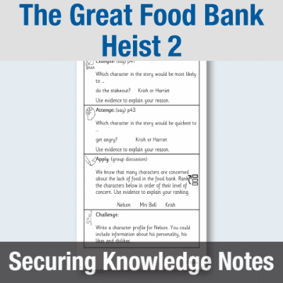 Y3 Reading (The Great Food Bank Heist 2) Knowledge Notes SKN