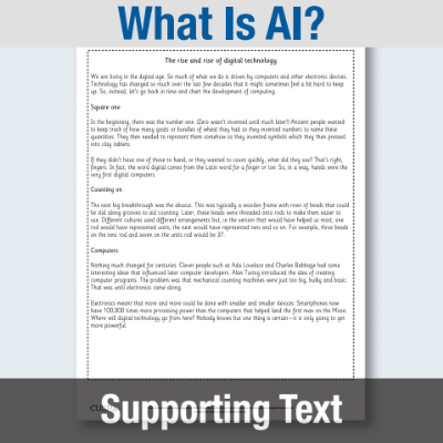 Y3 Reading (What Is AI?) Supporting Text ST