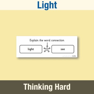Image of Year 3 Science (Light) Pre-Filled Thinking Hard CUSP Resource