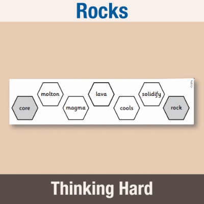 Image of Year 3 Science (Rocks) Pre-Filled Thinking Hard  CUSP Resource