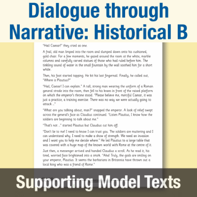 Y3 Writing B (Dialogue through Narrative: Historical) Supporting Model Text SMT
