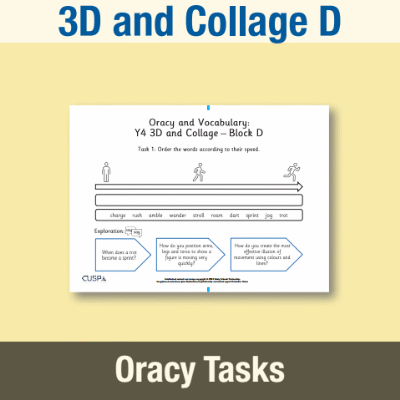 Image of Year 4 Art and Design D (3D and Collage) Oracy Tasks OT CUSP Resource