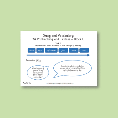 Y4 Art and Design C (Printmaking and Textiles) Oracy Tasks OT