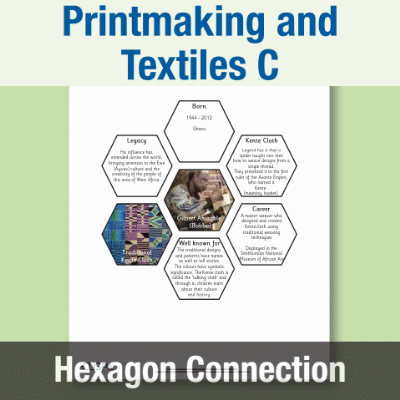 Y4 Art and Design C (Printmaking and Textiles) AR Significant Artists Hexagon Connections
