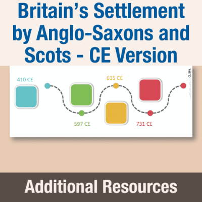 Y4 History (Study Britain's Settlement by Anglo-Saxons and Scots - CE Version) AR1 Partially Completed Timeline