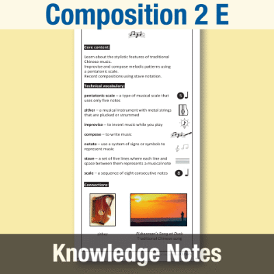 Image of Year 4 Music E (Composition 2) Knowledge Notes KN CUSP Resource