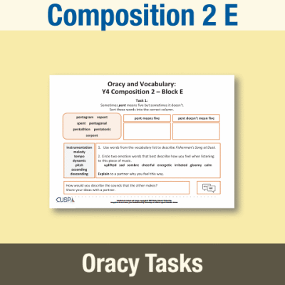 Image of Year 4 Music E (Composition 2) Oracy Tasks OT CUSP Resource