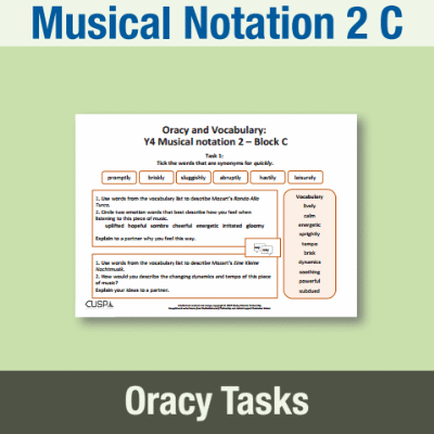 Y4 Music C (Musical Notation 2) Oracy Tasks OT