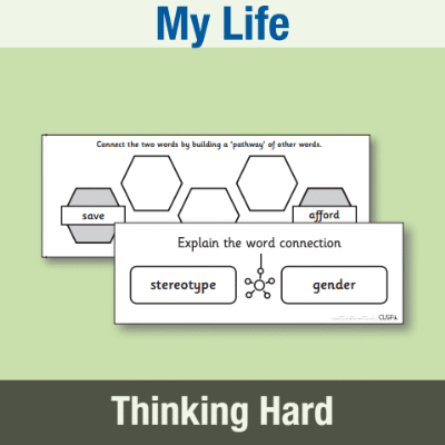 Image of Year 4 PSHE (Respectful Relationships) Pre-Filled Thinking Hard CUSP Resource