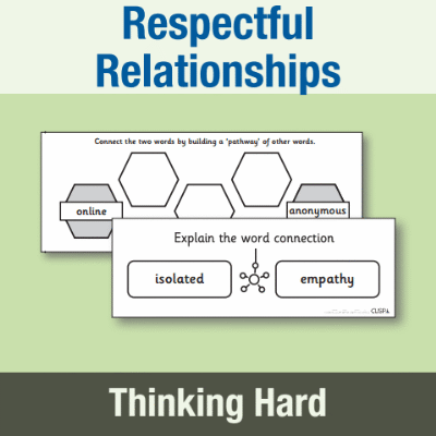 Image of Year 4 PSHE (Respectful Relationships) Pre-Filled Thinking Hard CUSP Resource