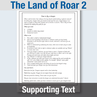 Y4 Reading (The Land of Roar 2) Supporting Text ST