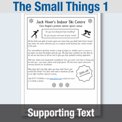 Y4 Reading (The Small Things 1) Supporting Text ST