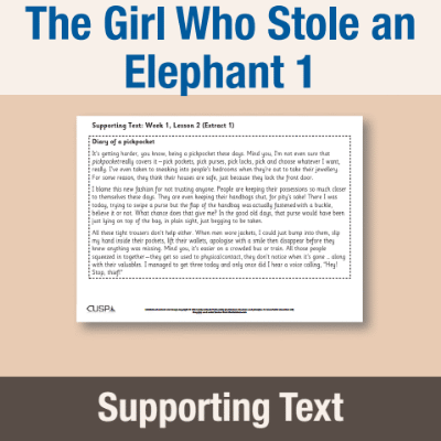 Y4 Reading (The Girl Who Stole an Elephant 1) Supporting Texts ST