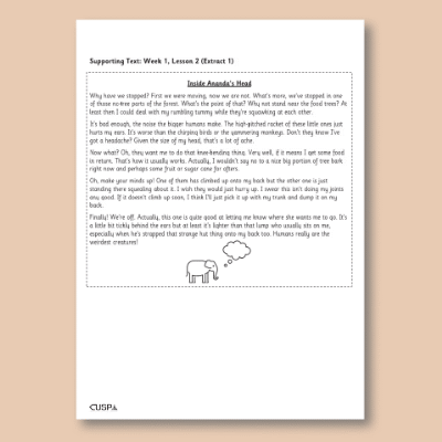 Y4 Reading (The Girl Who Stole an Elephant 2) Supporting Texts ST