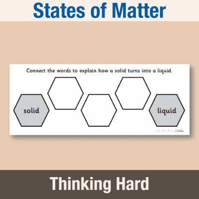 Image of Year 4 Science (States of Matter) Pre-Filled Thinkings Hard  CUSP Resource