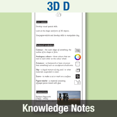 Lg_Y5 Art and Design D (3D) Knowledge Notes KN