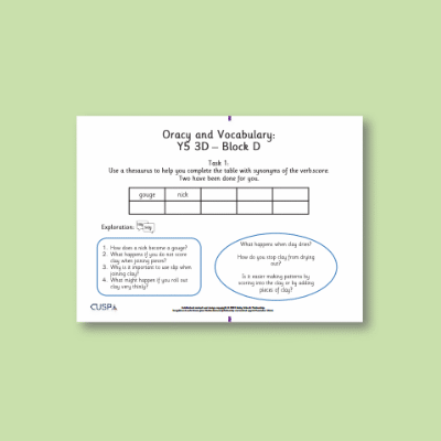 Lg_Y5 Art and Design D (3D) Oracy Tasks OT