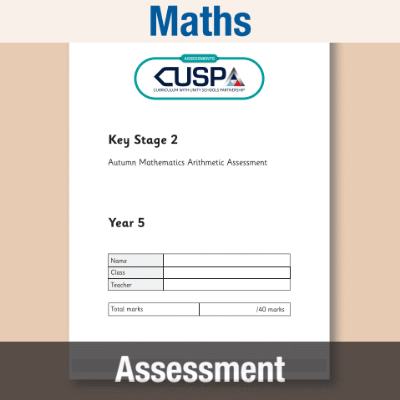 Image of Year 5 Autumn Maths Arithmetic Assessment Booklet CUSP Resource