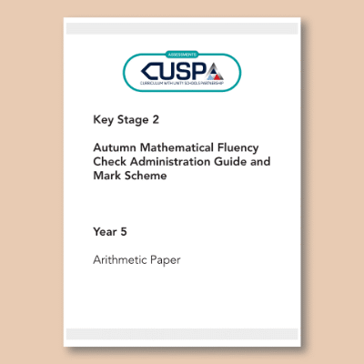 Image of Year 5 Autumn Maths Guidance and Mark Scheme CUSP Resource
