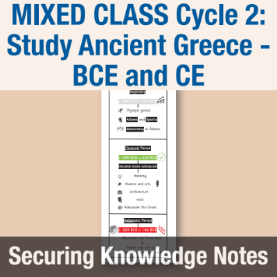 Y5 History BCE-CE (Study Ancient Greece), Mixed Class 2 Knowledge Notes SKN