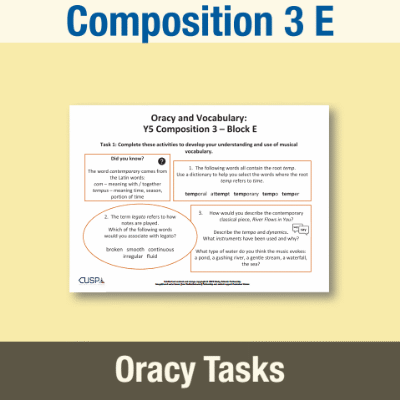 Image of Year 5 Music E (Composition 3) Oracy Tasks OT CUSP Resource