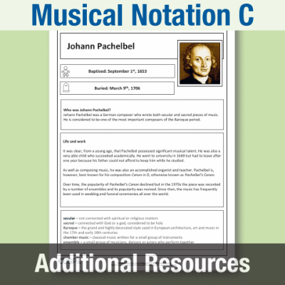 Y5 Music C (Musical Notation) Pachelbel