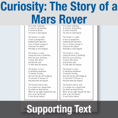 Y5 Reading (Curiosity: The Story of a Mars Rover) Supporting Text ST