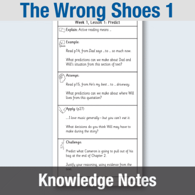 Y5 Reading (The Wrong Shoes 1) Knowledge Notes KN